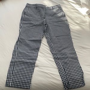 J. CREW Navy Gingham Pants